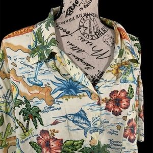 Globetrotter2 men 1X button down shirt